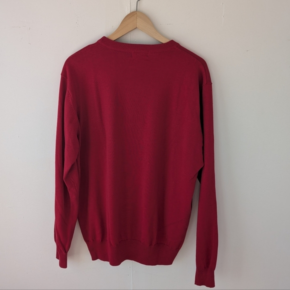 GANT Vintage 100% Cotton Knit Sweater Red Made in Hong Kong XXL- Fits Modern XL - Picture 4 of 14